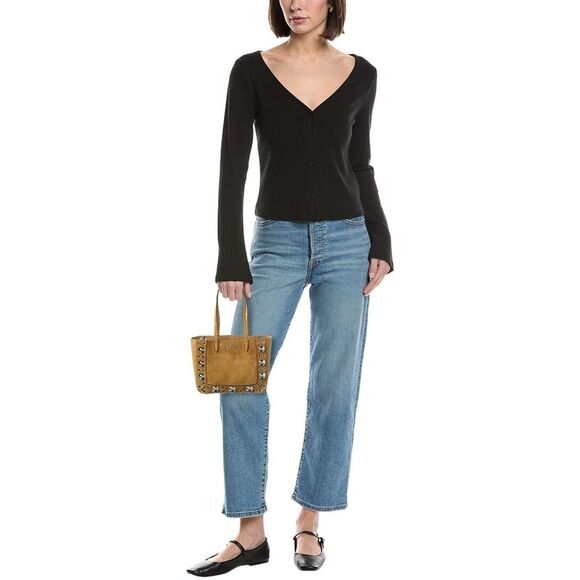 Valentino Nellcote Mini Suede Tote, Brown - Picture 4 of 4